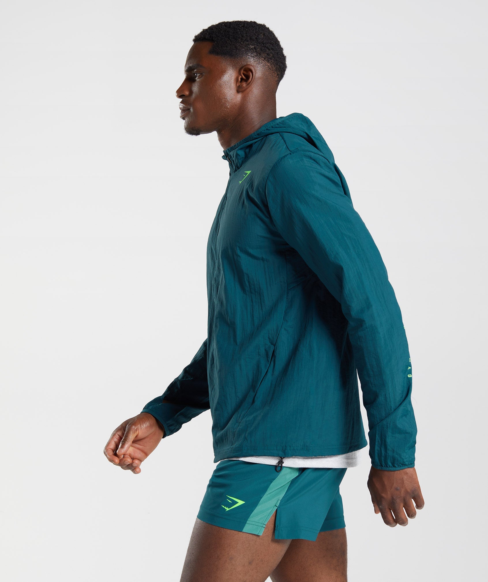 Turquoise Men's Gymshark Sport Windbreaker | HBSRFO-305