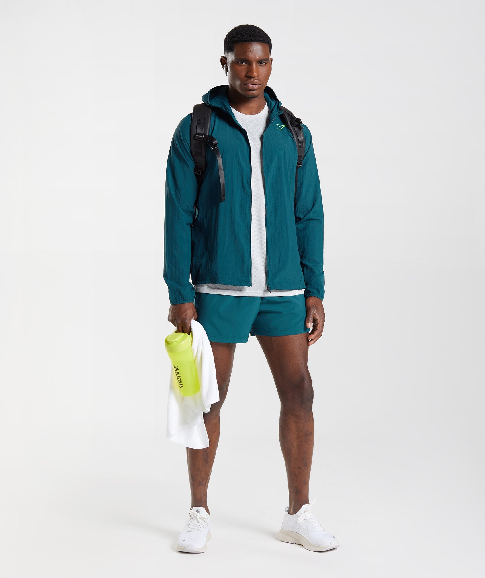 Turquoise Men's Gymshark Sport Windbreaker | HBSRFO-305