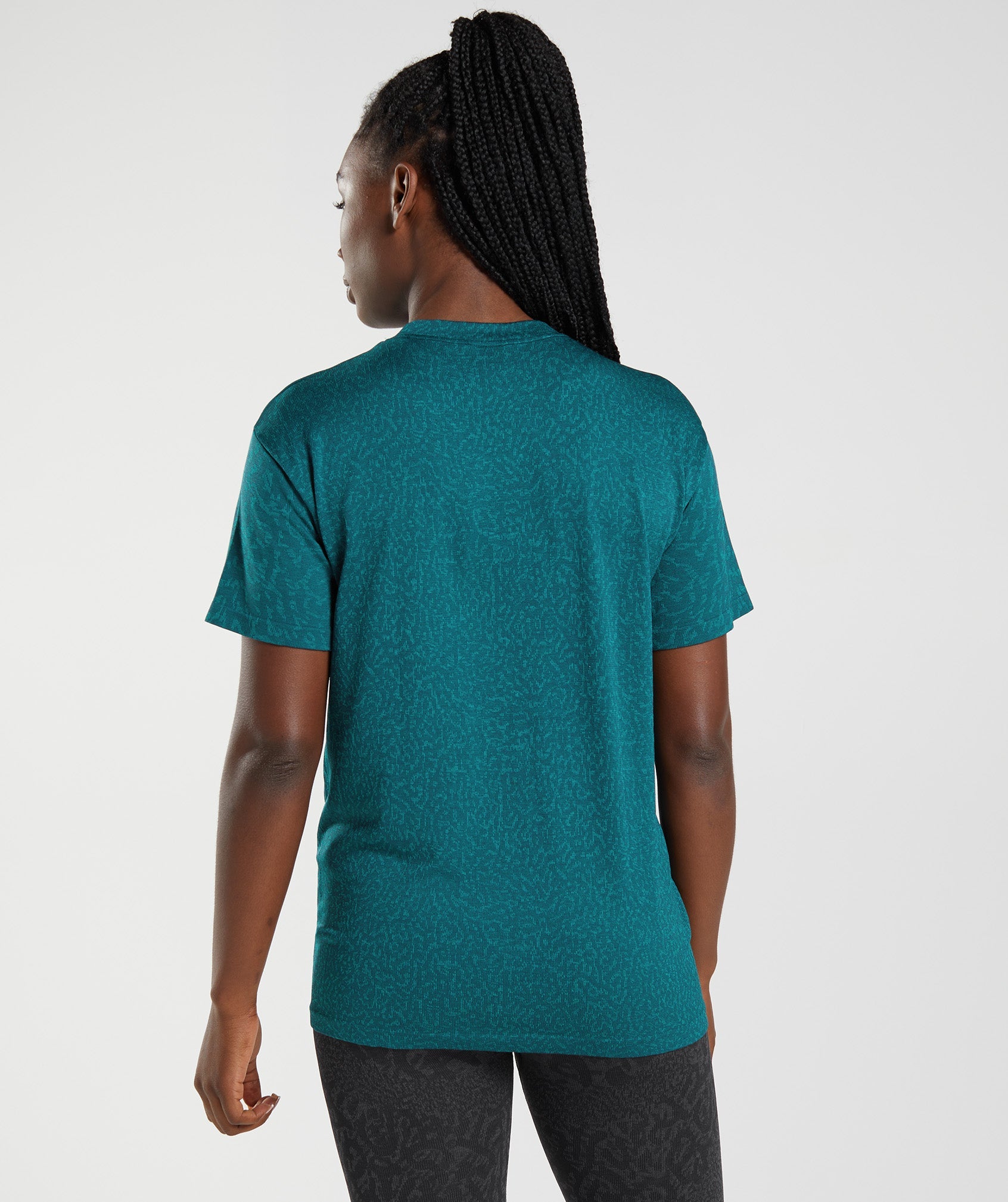 Turquoise Women's Gymshark Adapt Animal Seamless T Shirts | ICYFED-028