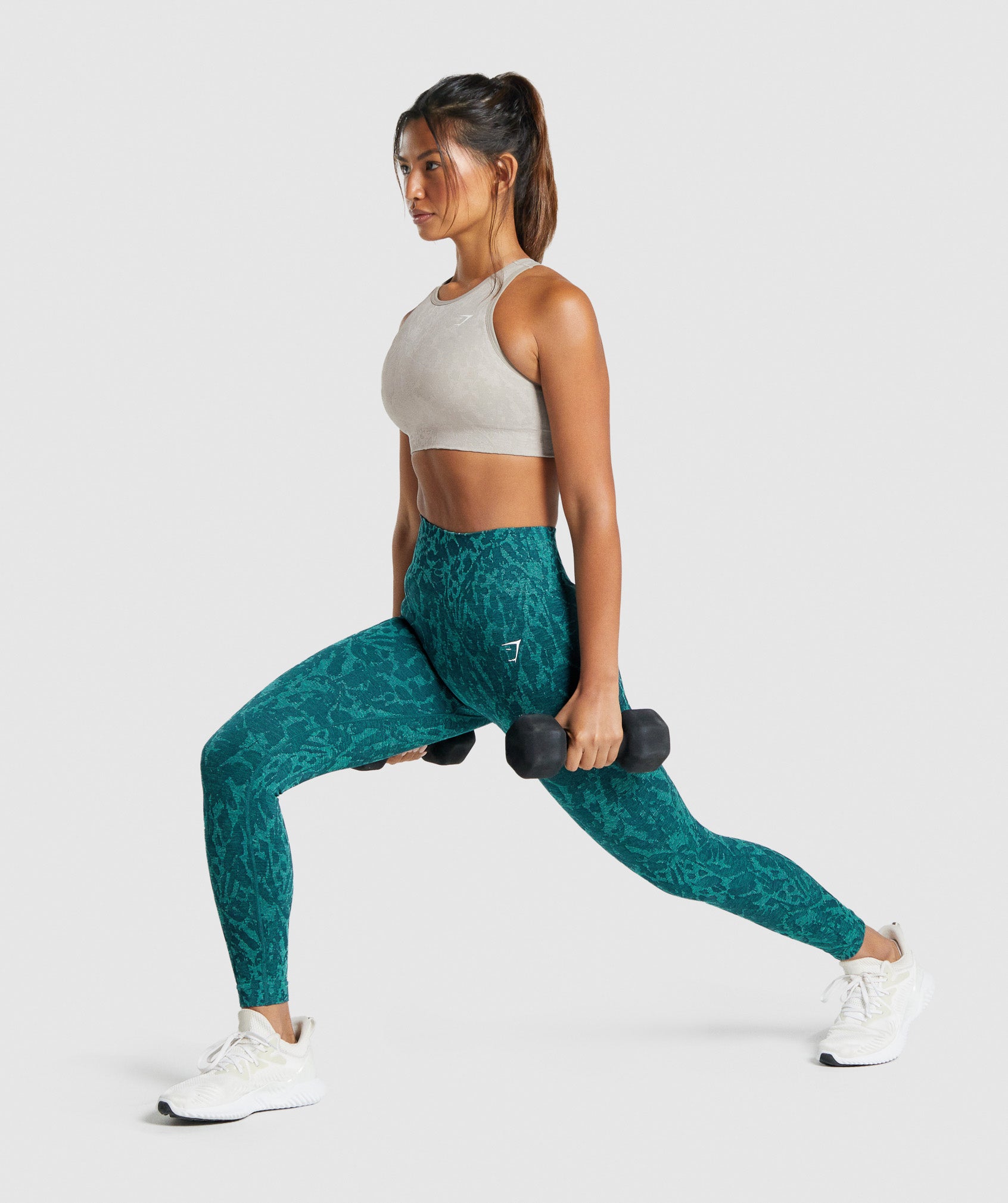 Turquoise Women's Gymshark Adapt Animal Seamless Leggings | SNXLYE-214