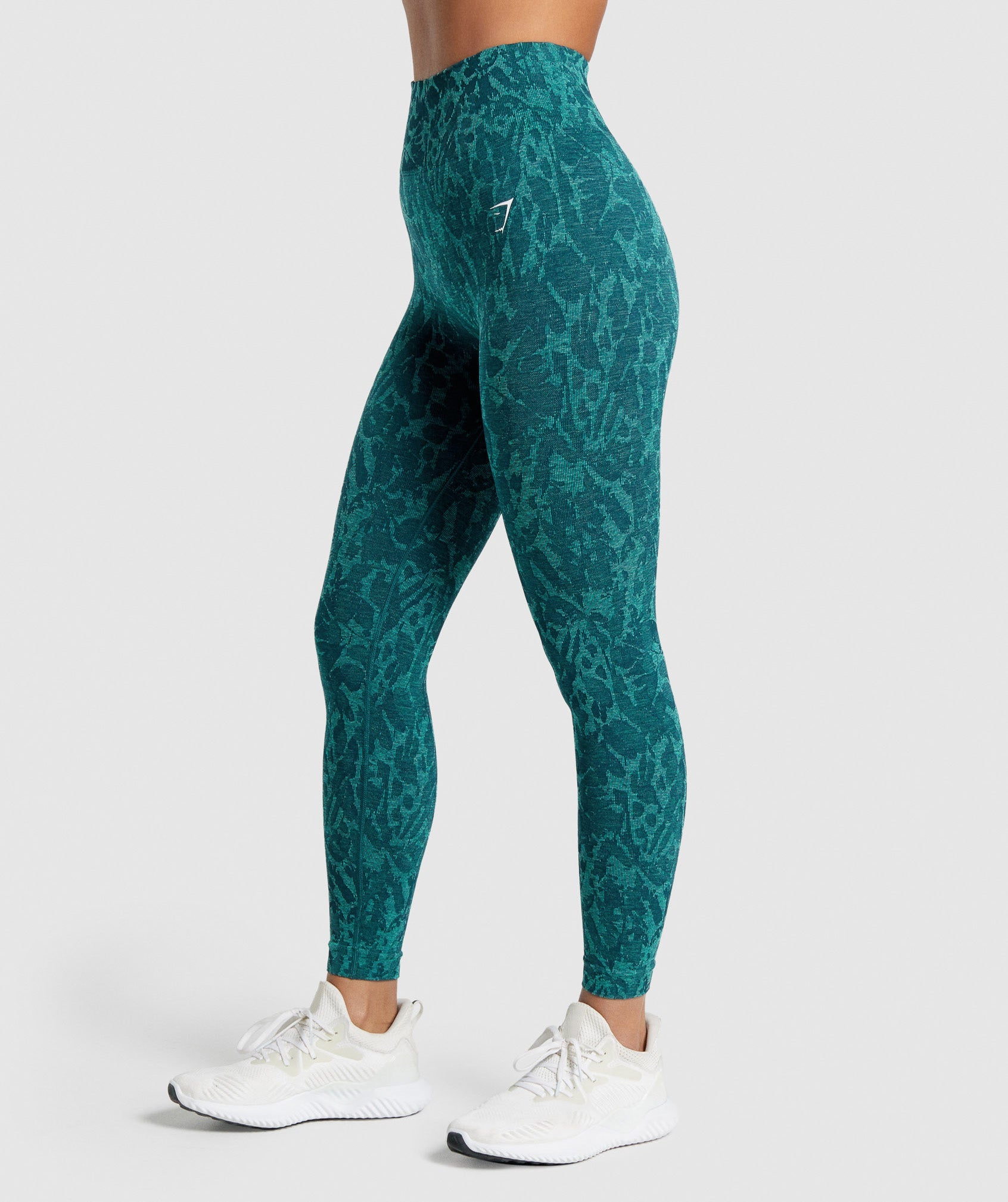 Turquoise Women's Gymshark Adapt Animal Seamless Leggings | SNXLYE-214