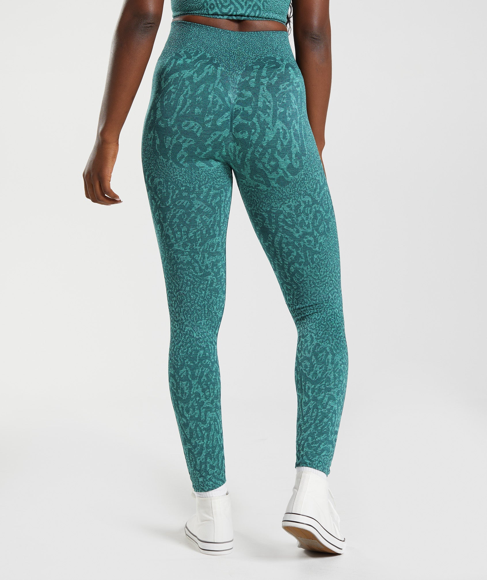 Turquoise Women's Gymshark Adapt Animal Seamless Leggings | ZPGWOY-265