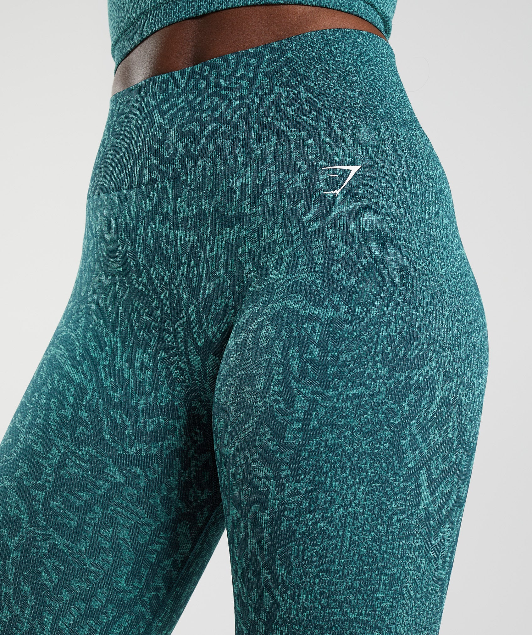 Turquoise Women's Gymshark Adapt Animal Seamless Leggings | ZPGWOY-265