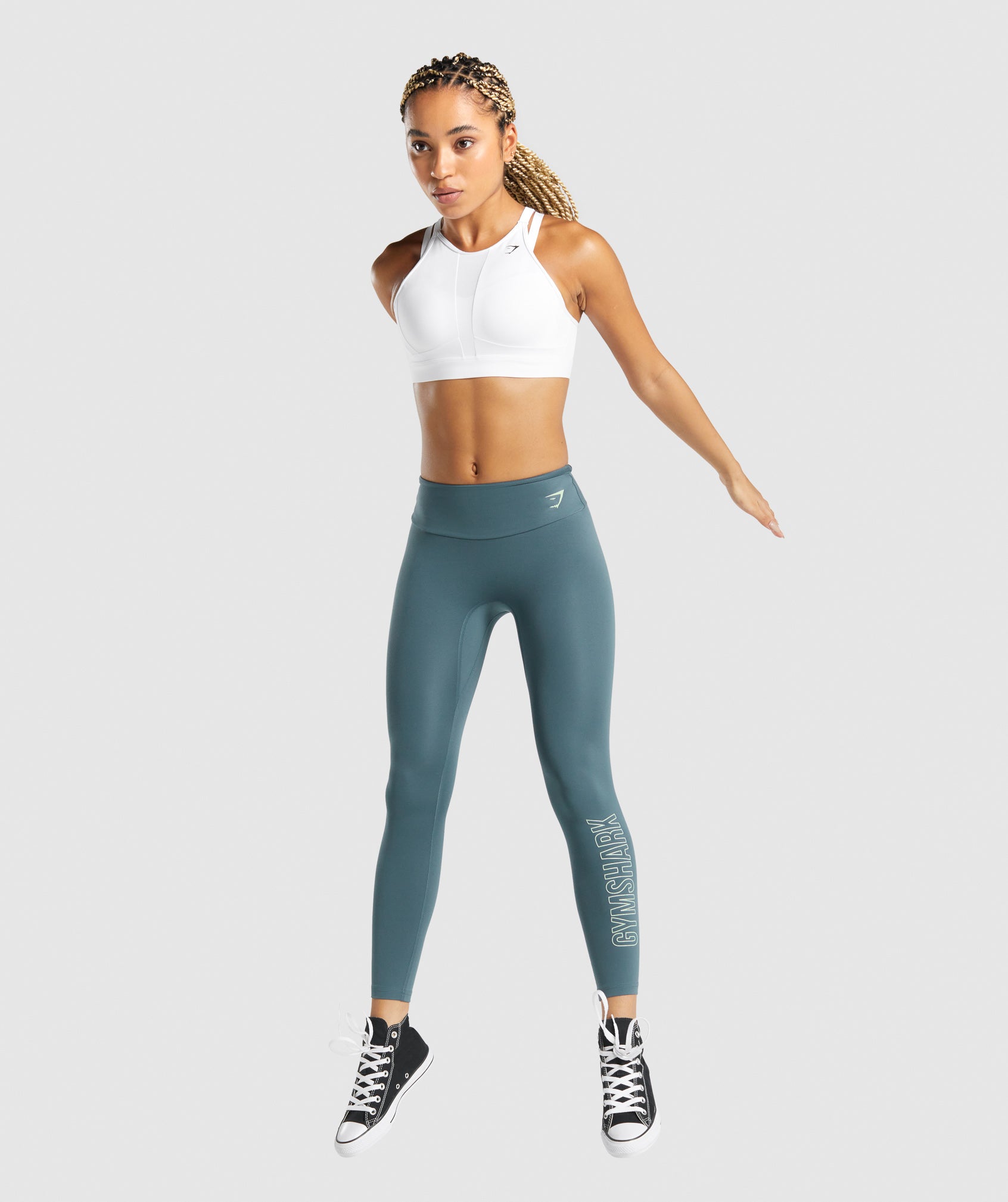 Turquoise Women's Gymshark Training Graphic Leggings | VROFSI-985