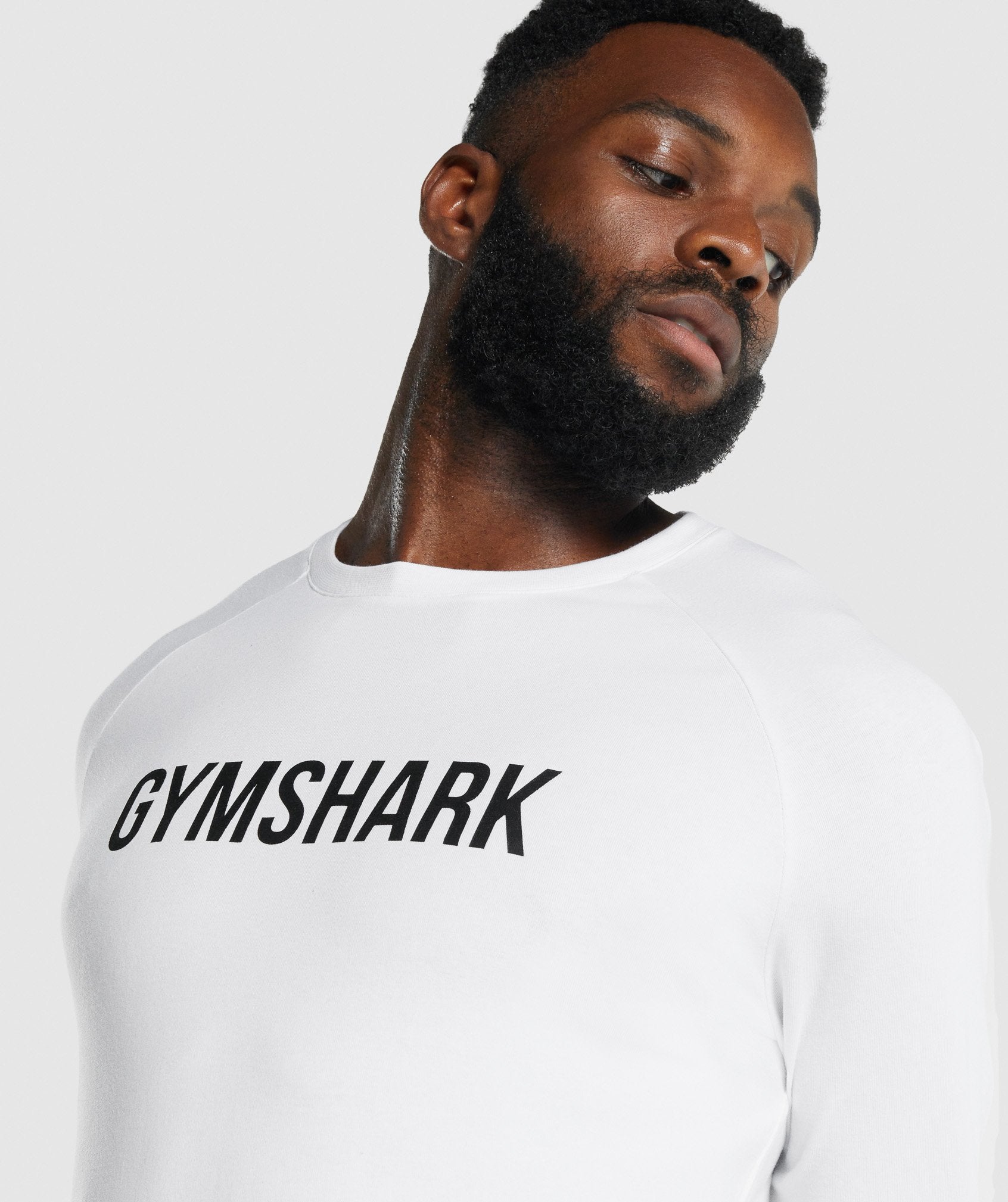 White Men's Gymshark Apollo Long Sleeve T Shirts | AQYULP-039