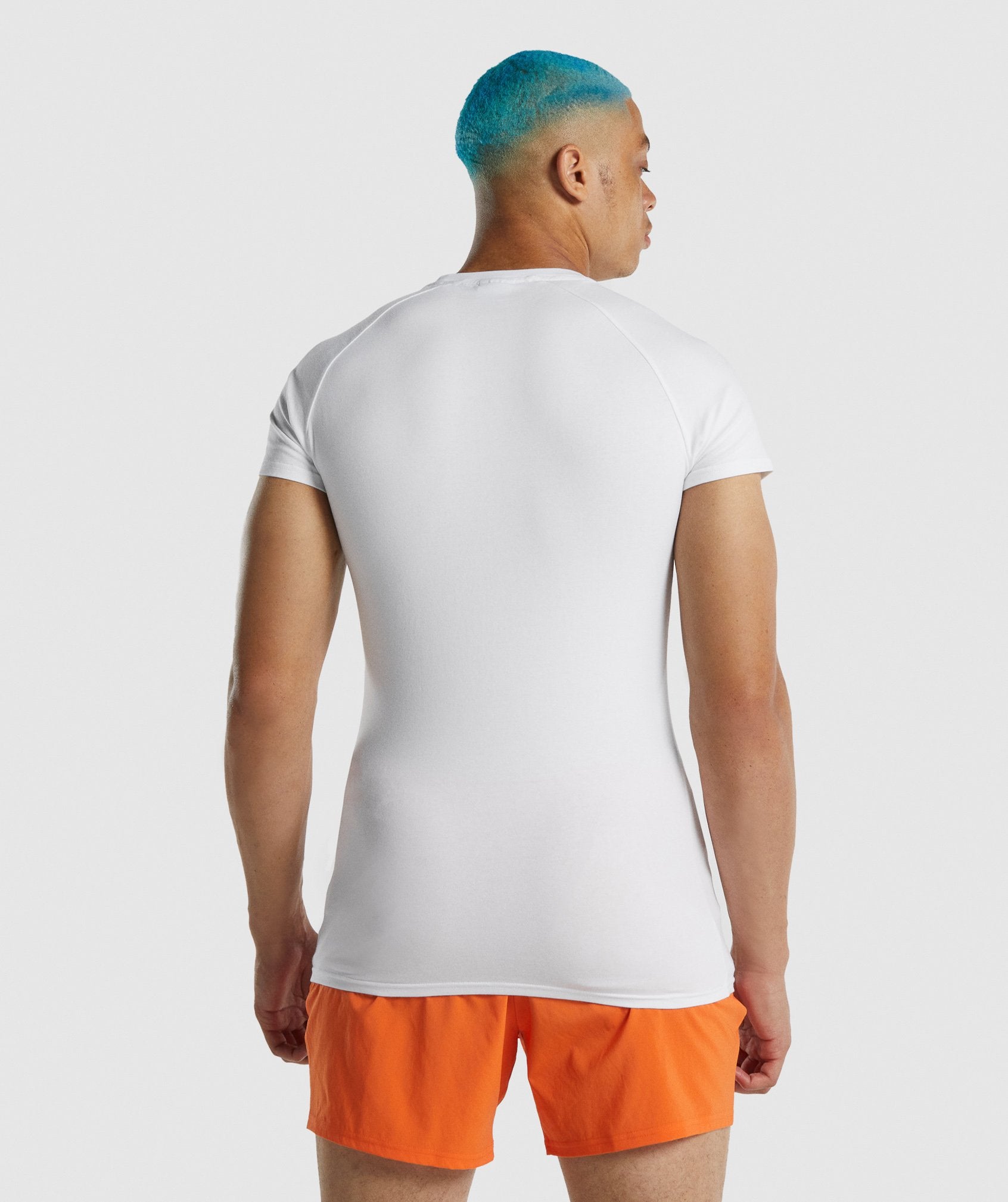 White Men's Gymshark Apollo T Shirts | BJUPEG-417