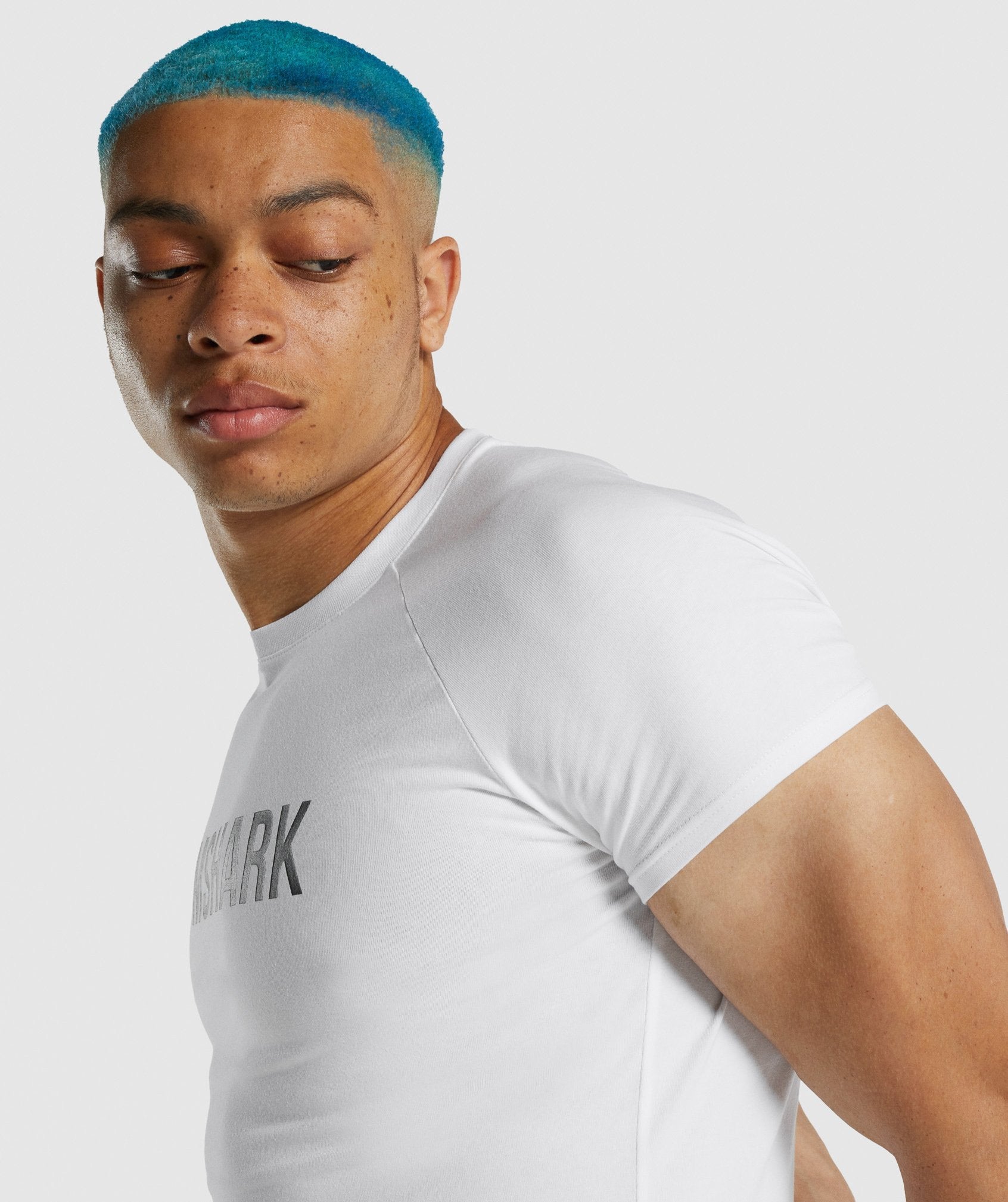 White Men's Gymshark Apollo T Shirts | BJUPEG-417