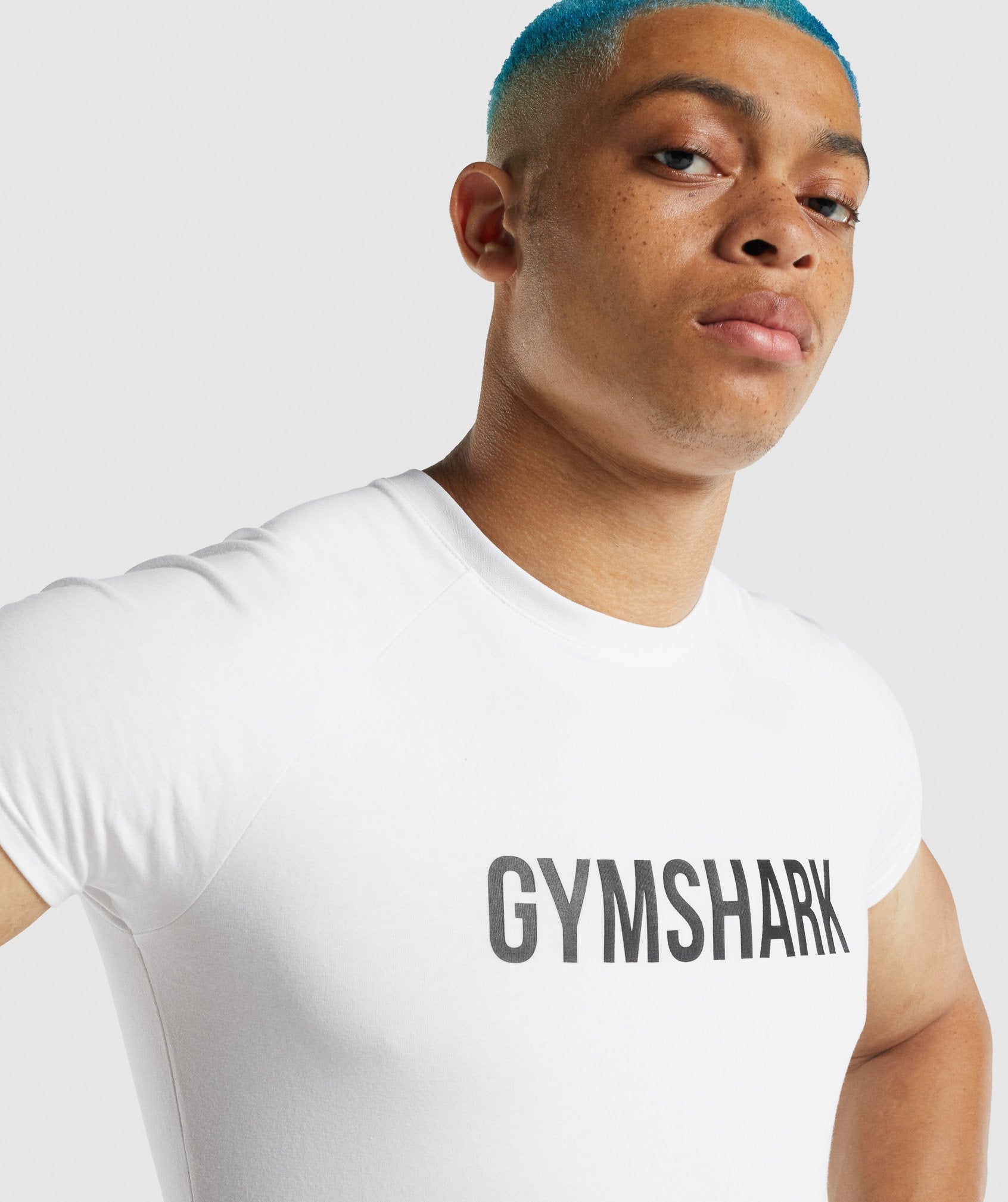 White Men's Gymshark Apollo T Shirts | BJUPEG-417