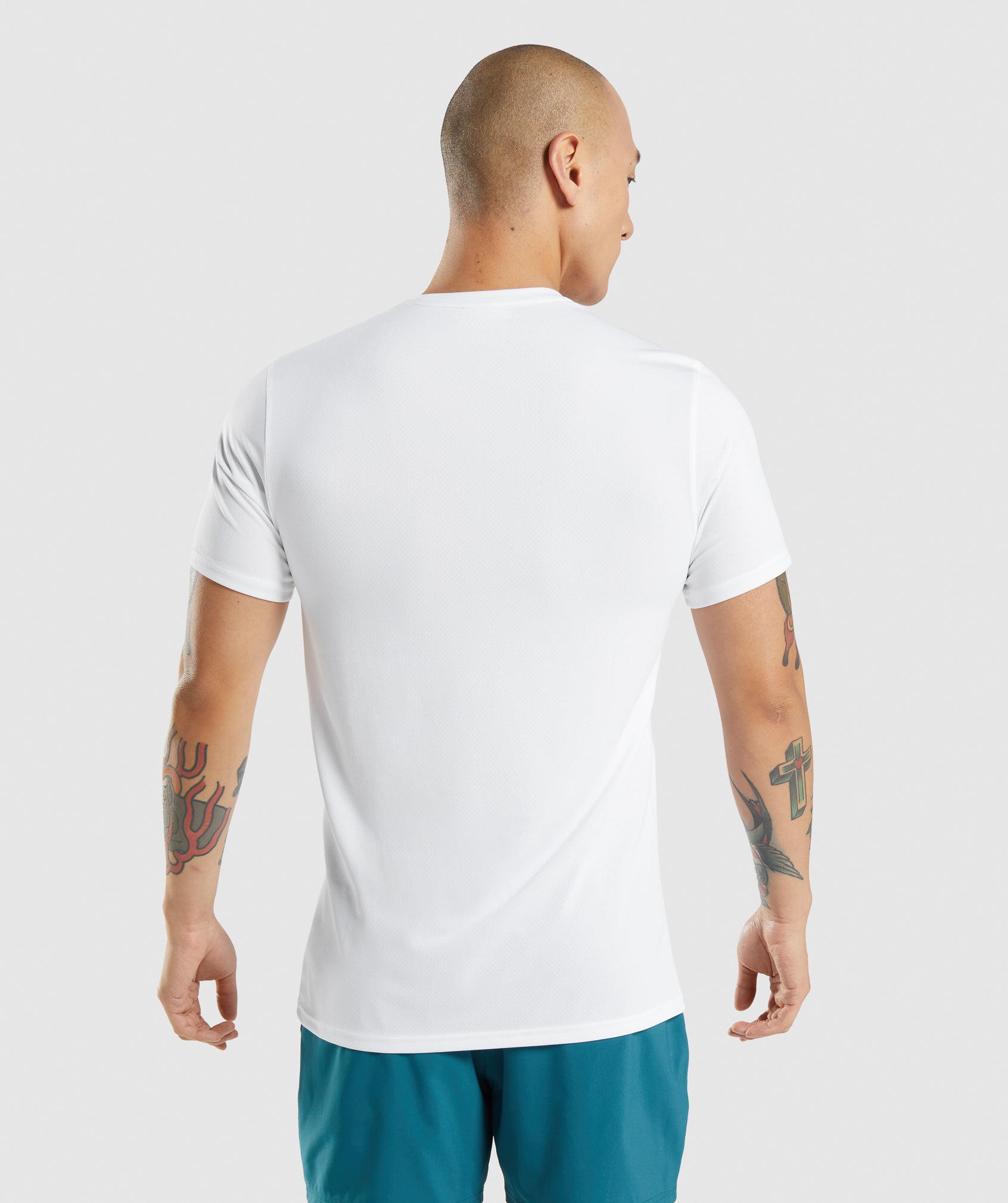 White Men's Gymshark Arrival T Shirts | VHFJKZ-096