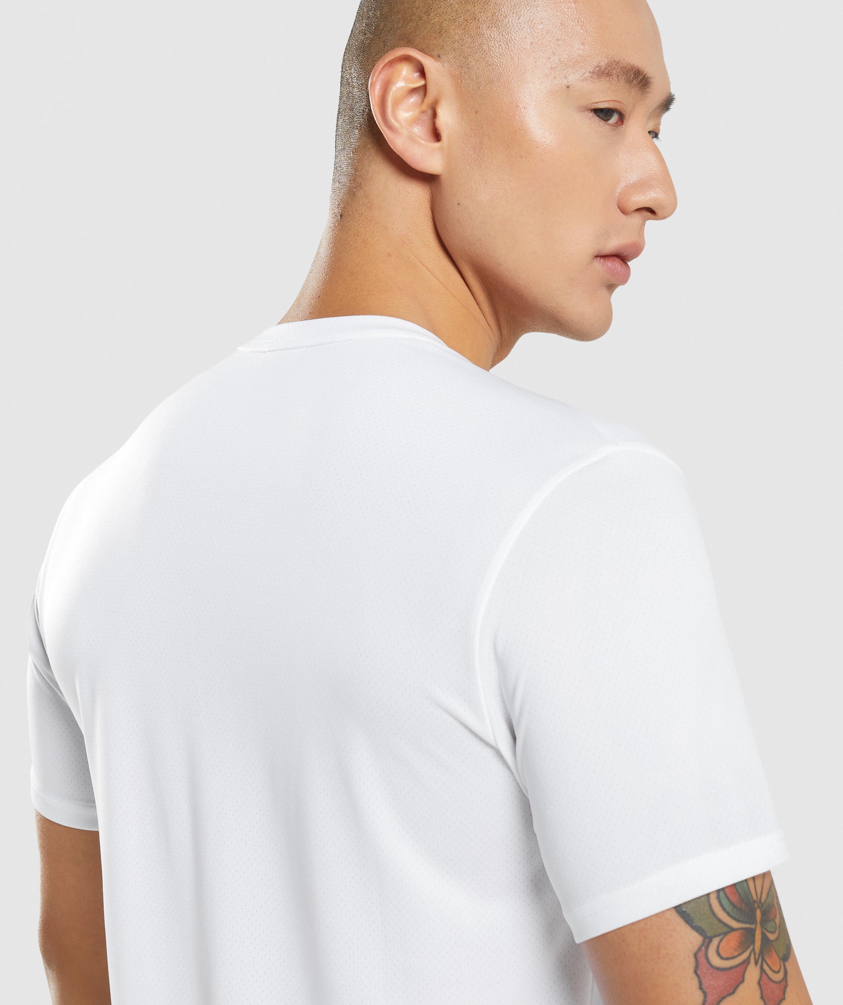 White Men's Gymshark Arrival T Shirts | VHFJKZ-096