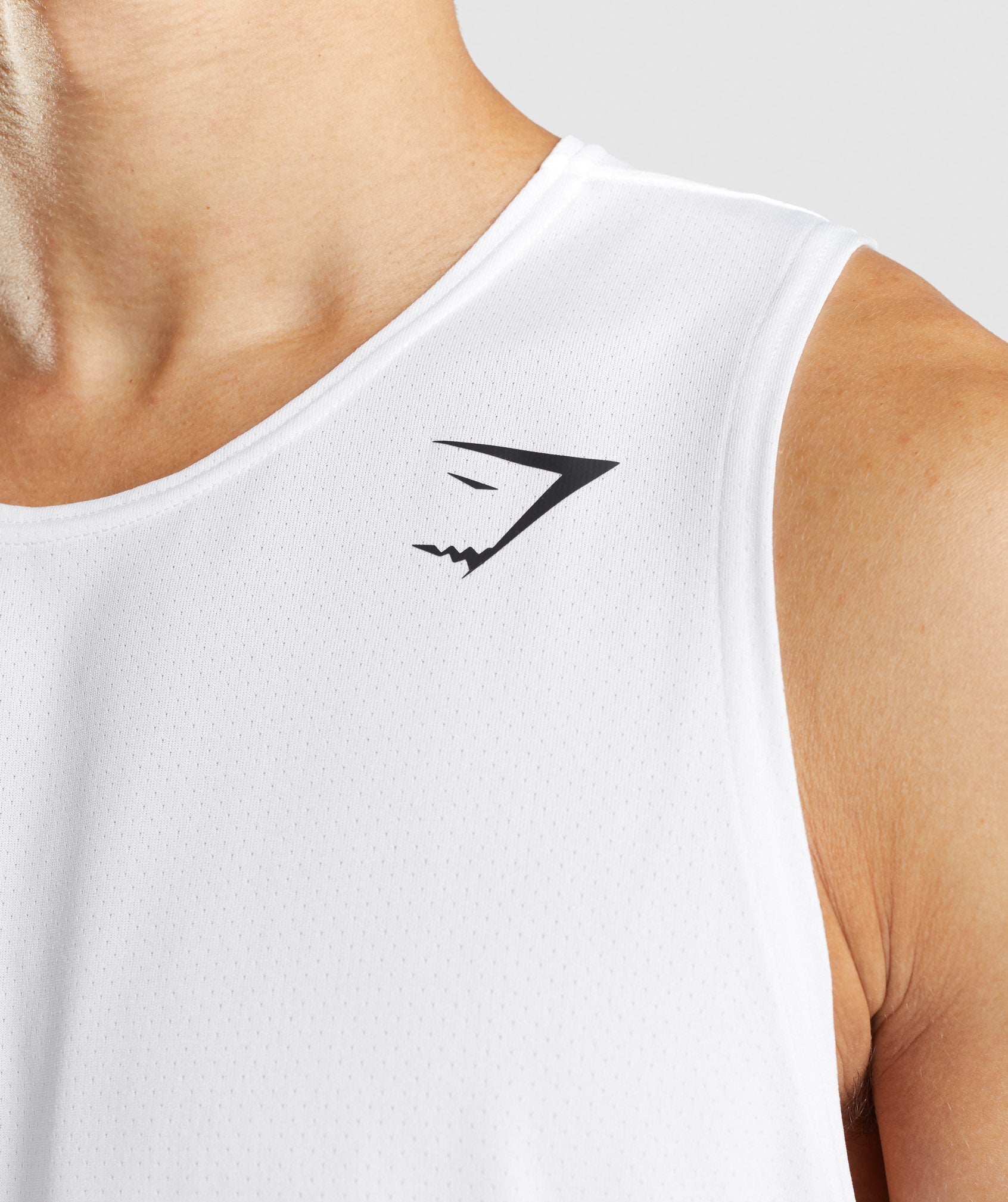 White Men's Gymshark Arrival Tanks | TKGZNH-714