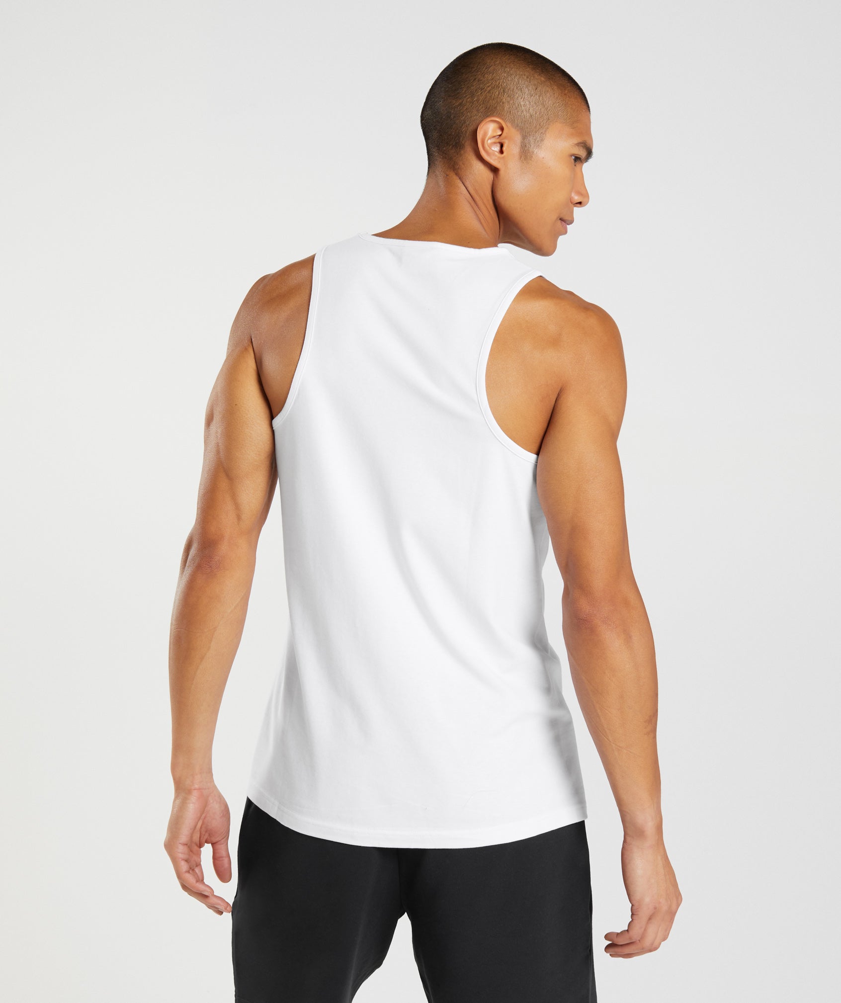 White Men's Gymshark Critical Tanks | EBFCNP-194