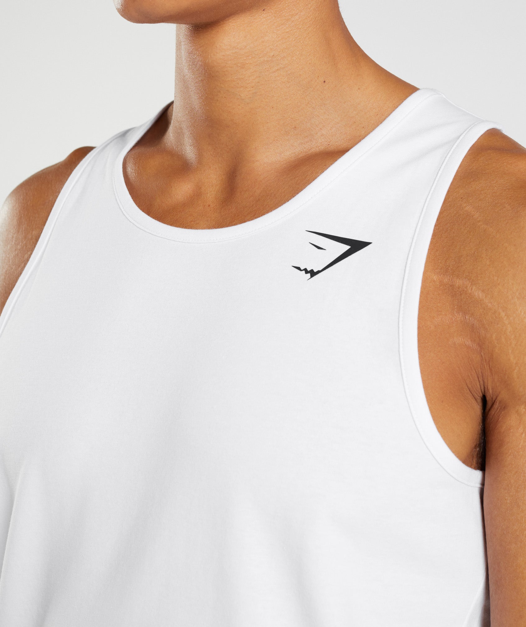 White Men's Gymshark Critical Tanks | EBFCNP-194