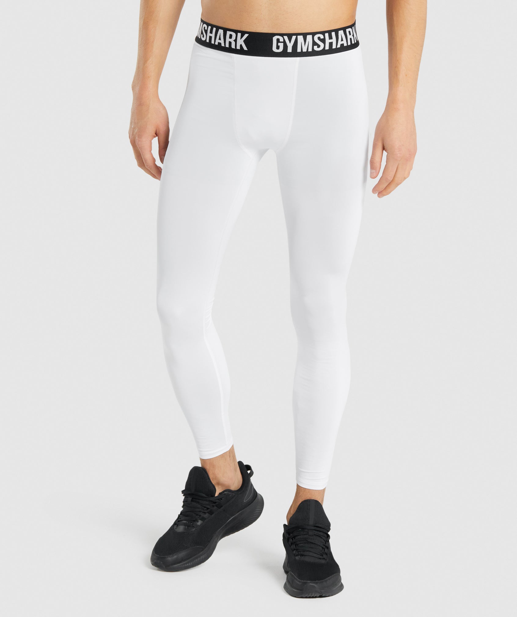 White Men\'s Gymshark Element Baselayer Leggings | XAIHVU-048