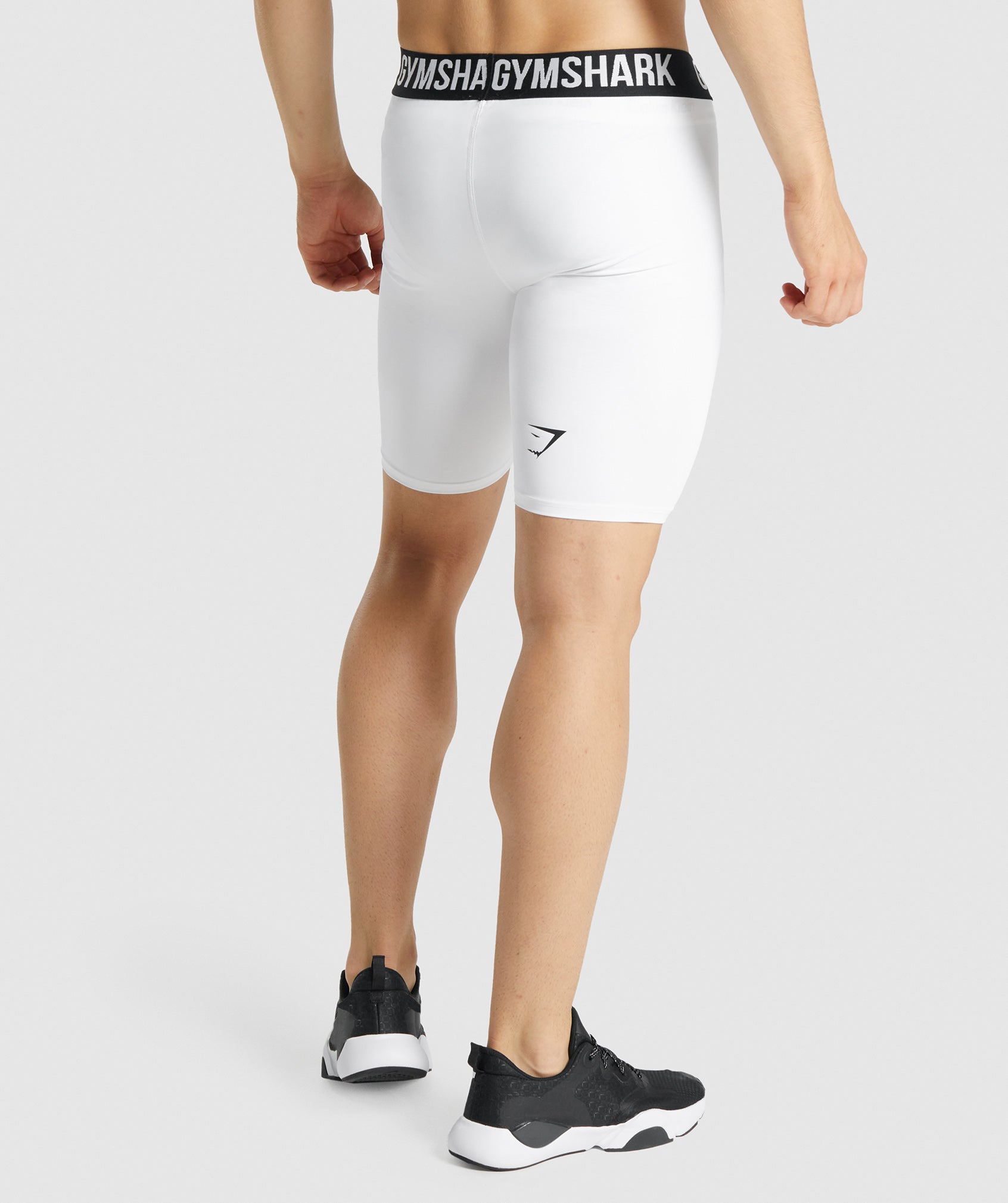 White Men's Gymshark Element Baselayer Shorts | PXRCZD-714