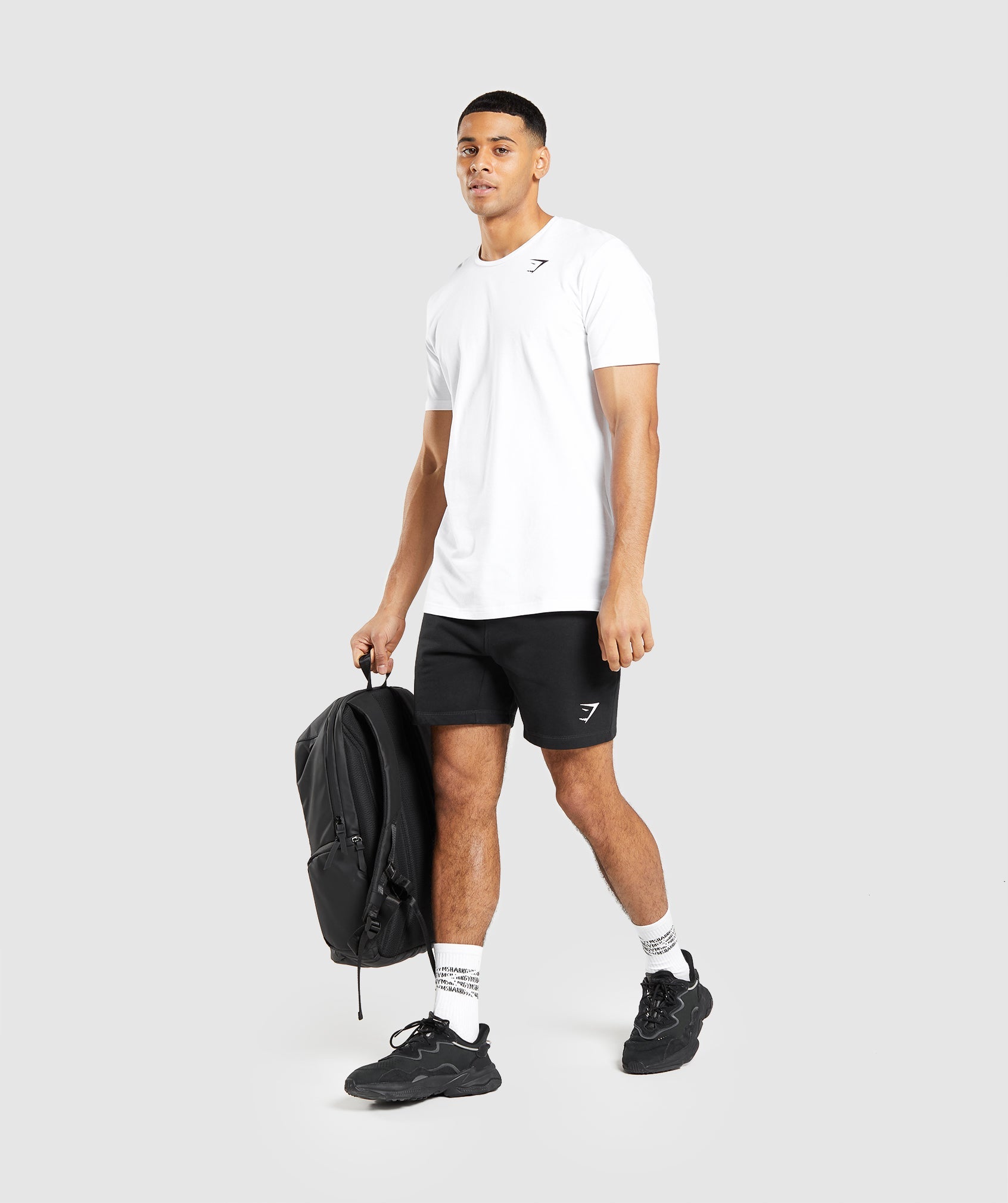 White Men's Gymshark Essential T Shirts | QJLPIF-987