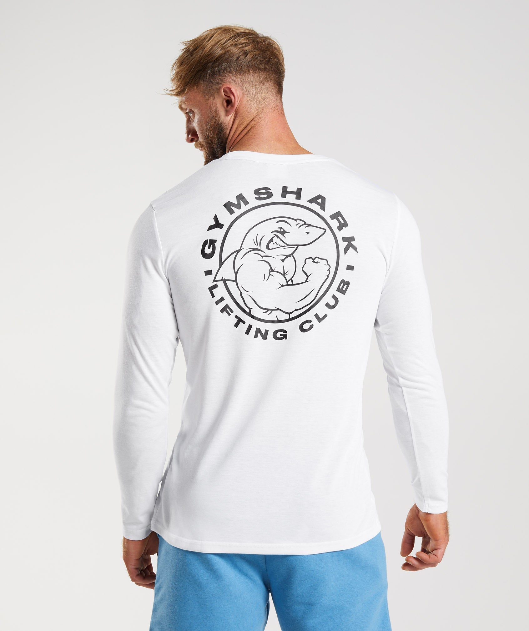 White Men's Gymshark Legacy Long Sleeve T Shirts | KRHEWG-940