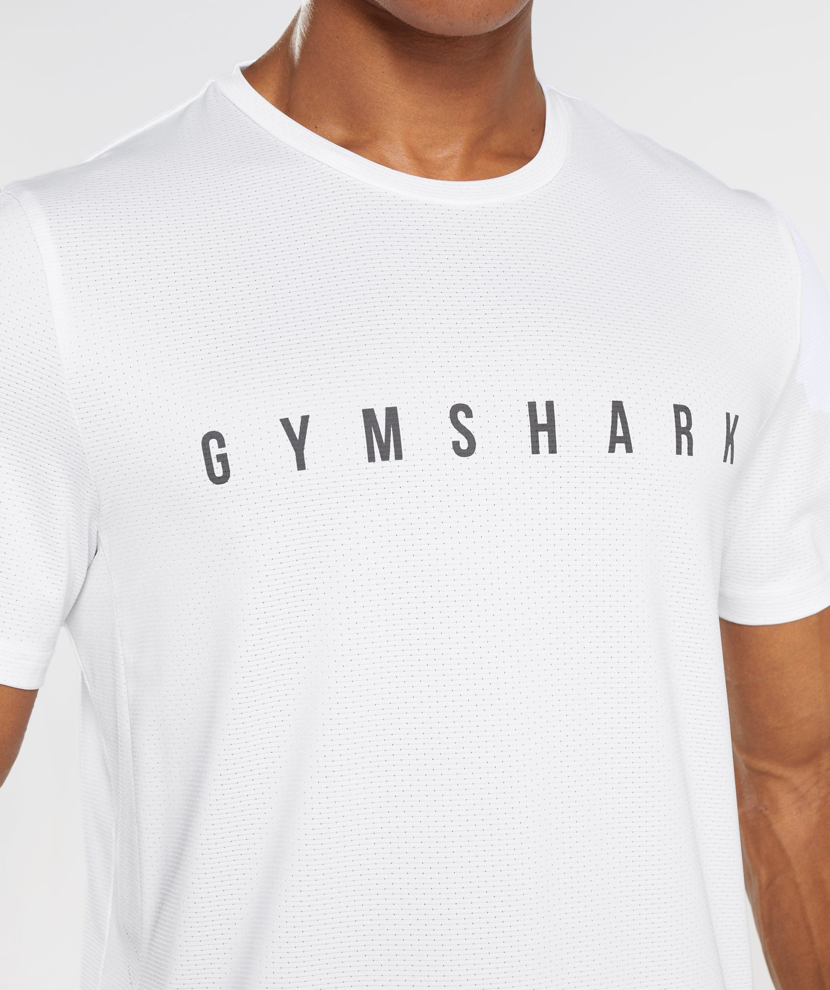 White Men's Gymshark Sport Stripe T Shirts | OTUMQP-753