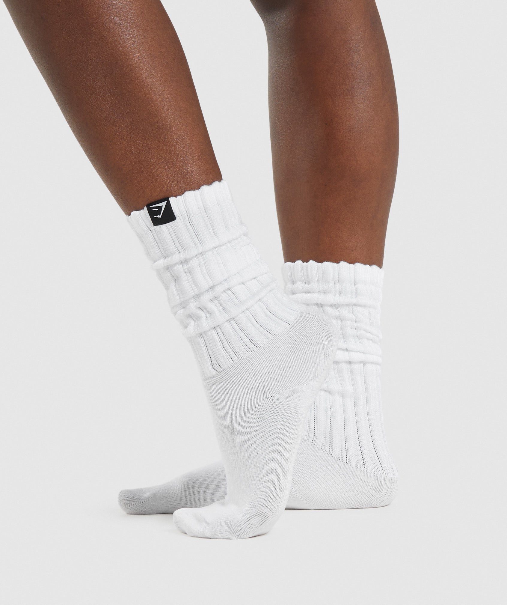 White Women's Gymshark Comfy Rest Day Socks | EHILKJ-749