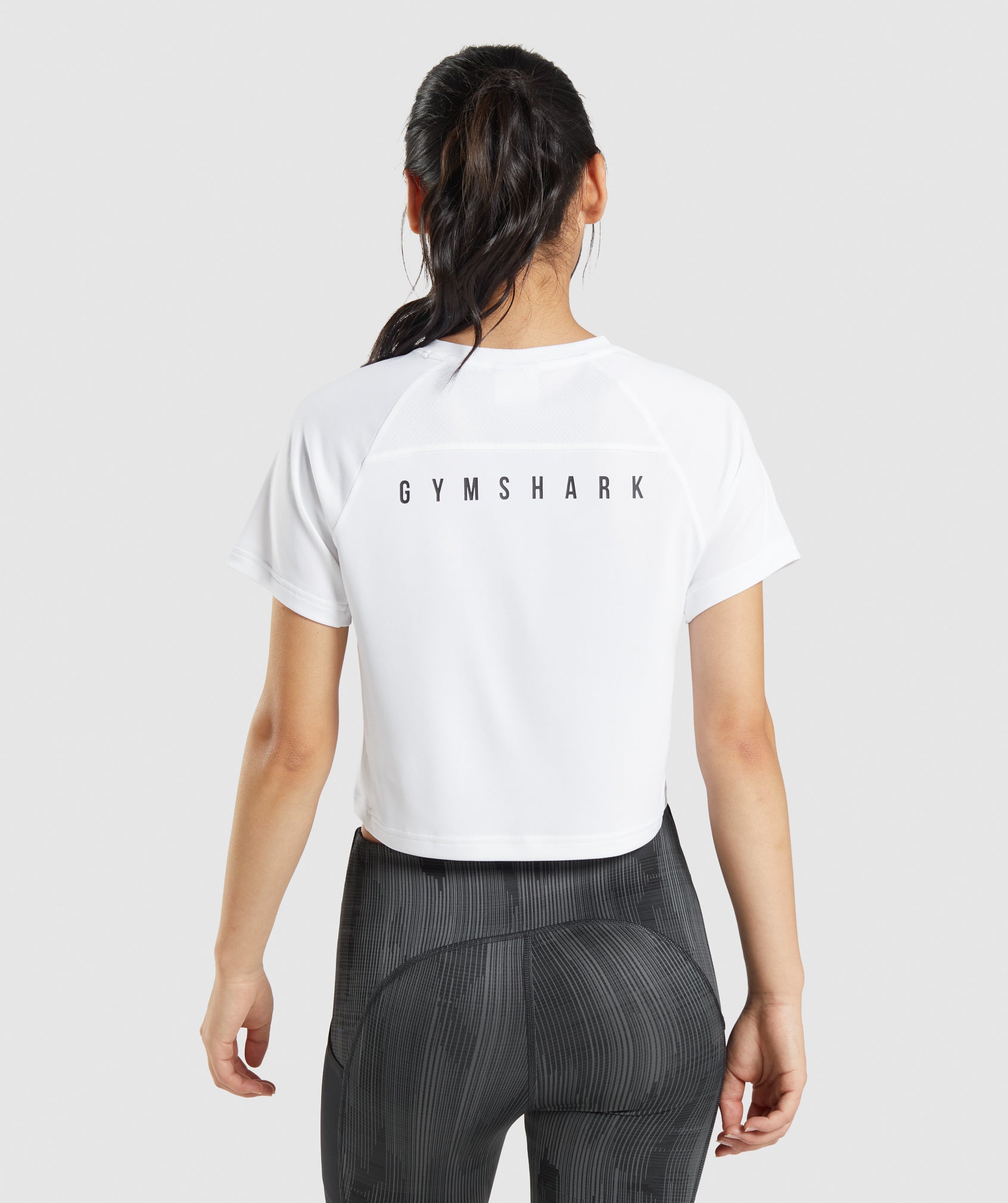 White Women's Gymshark Sport Midi T Shirts | NPJQDH-947