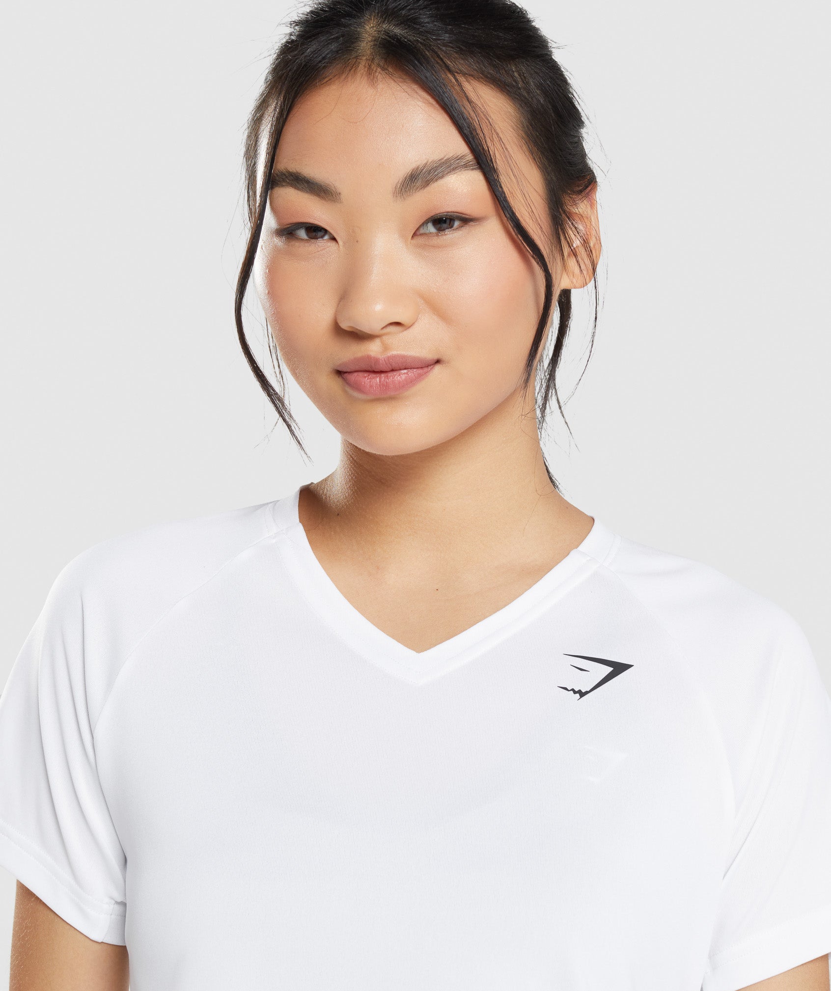 White Women's Gymshark Sport Midi T Shirts | NPJQDH-947