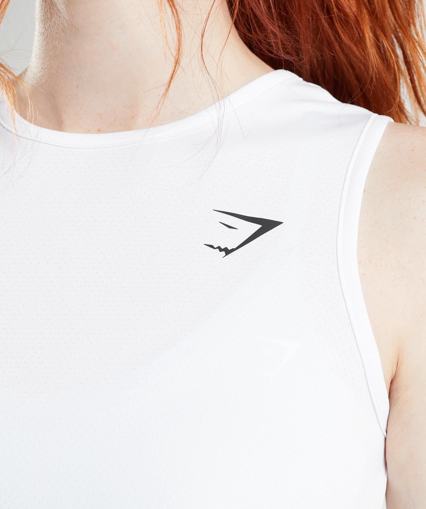 White Women's Gymshark Training Crop Tanks | LOWAMR-824