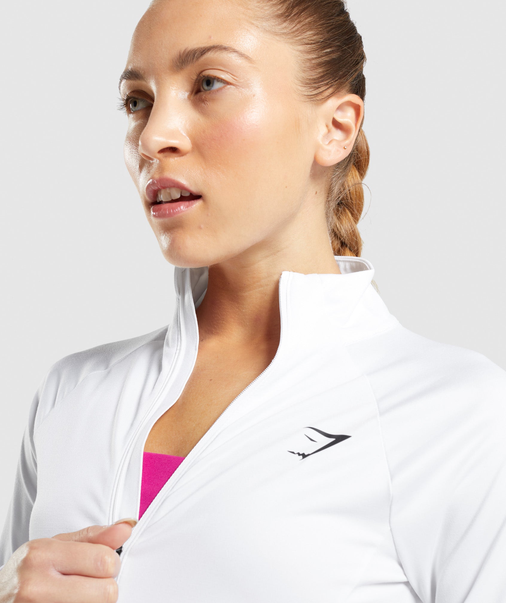 White Women's Gymshark Training Jackets | TAXSGZ-392