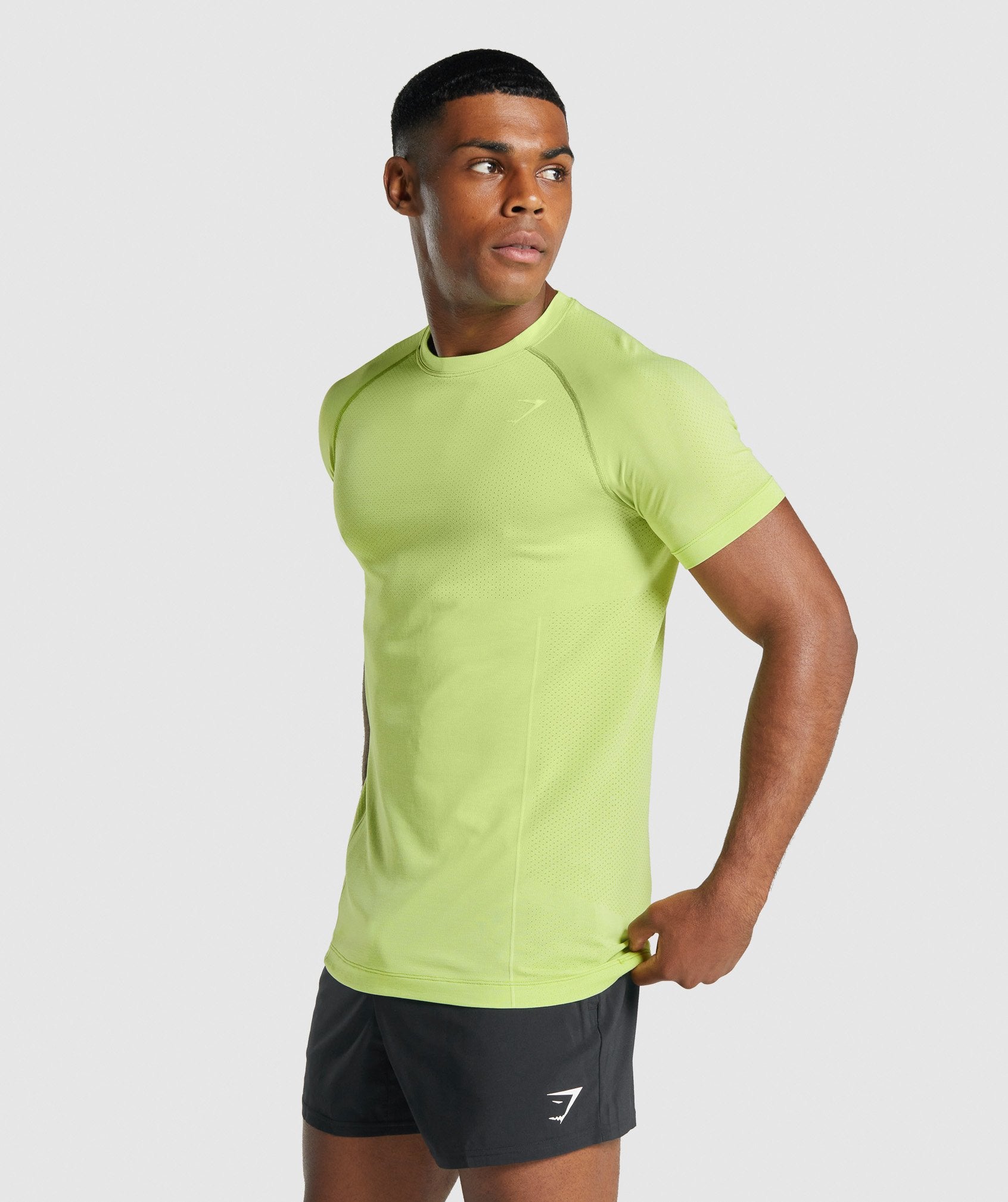 Yellow Men's Gymshark Vital Light seamless T Shirts | TCBHKD-294