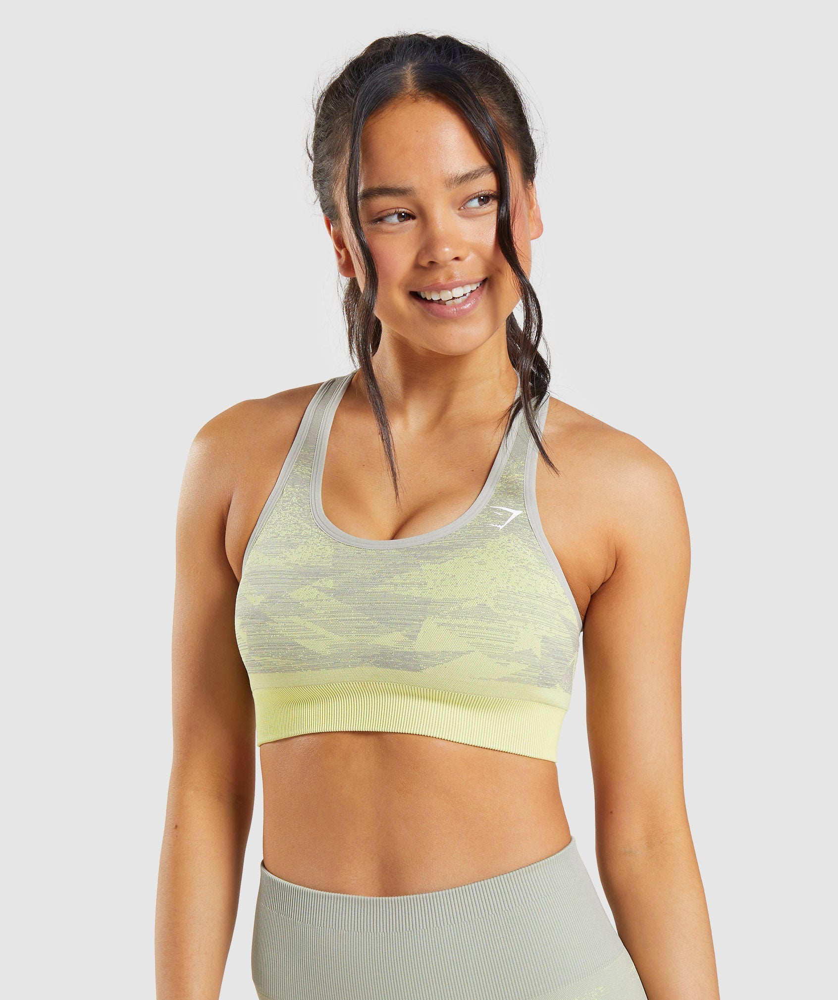 Yellow Women\'s Gymshark Adapt Ombre Seamless Sports Bra | GVOLDZ-164