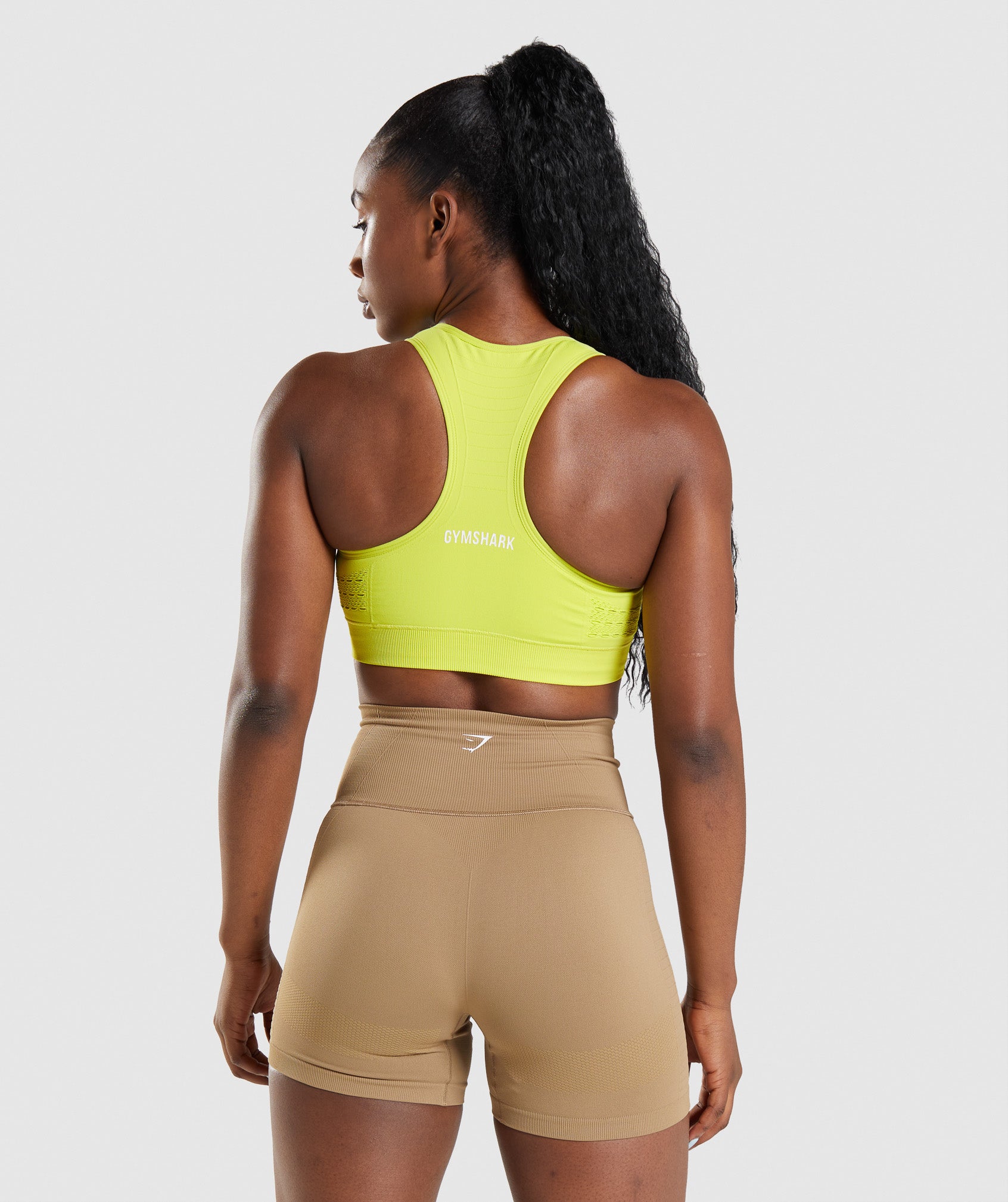 Yellow Women's Gymshark Energy Seamless Sports Bra | OCLJQX-275