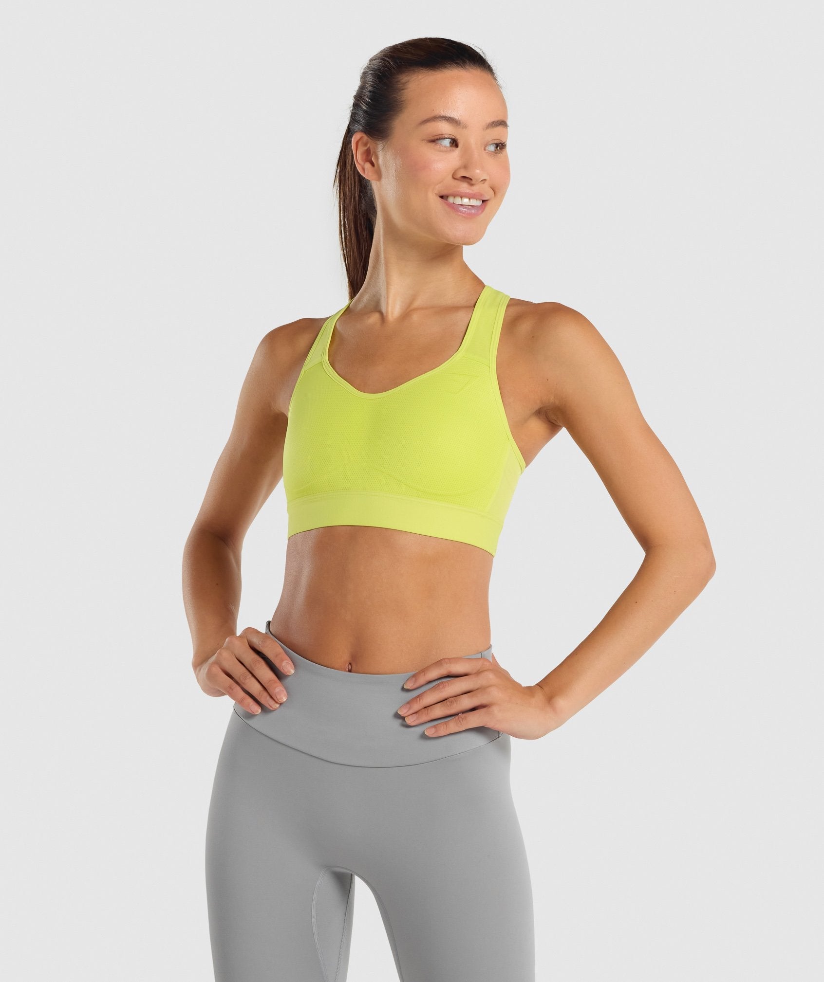 Yellow Women\'s Gymshark Lightweight High Support Sports Bra | GMQDYP-509