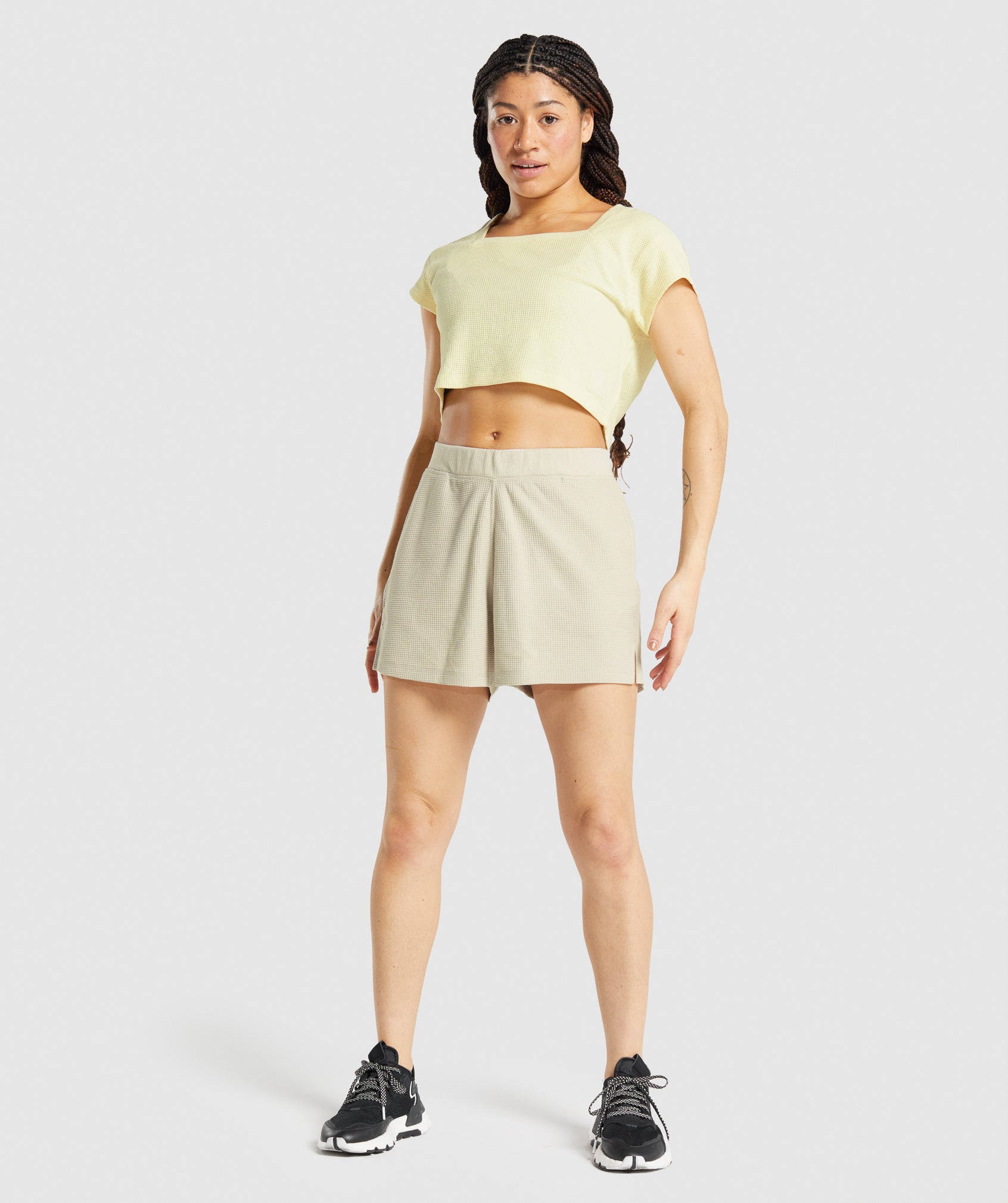 Yellow Women's Gymshark Pause Crop Tops | YBSMIG-792