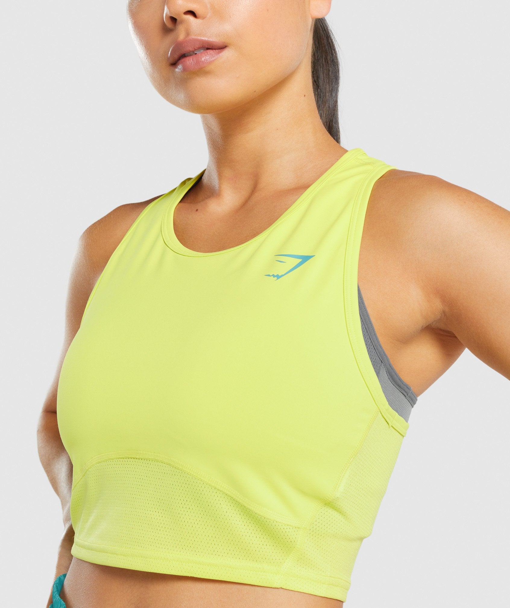 Yellow Women's Gymshark Pulse Crop Tanks | NPMVOK-250