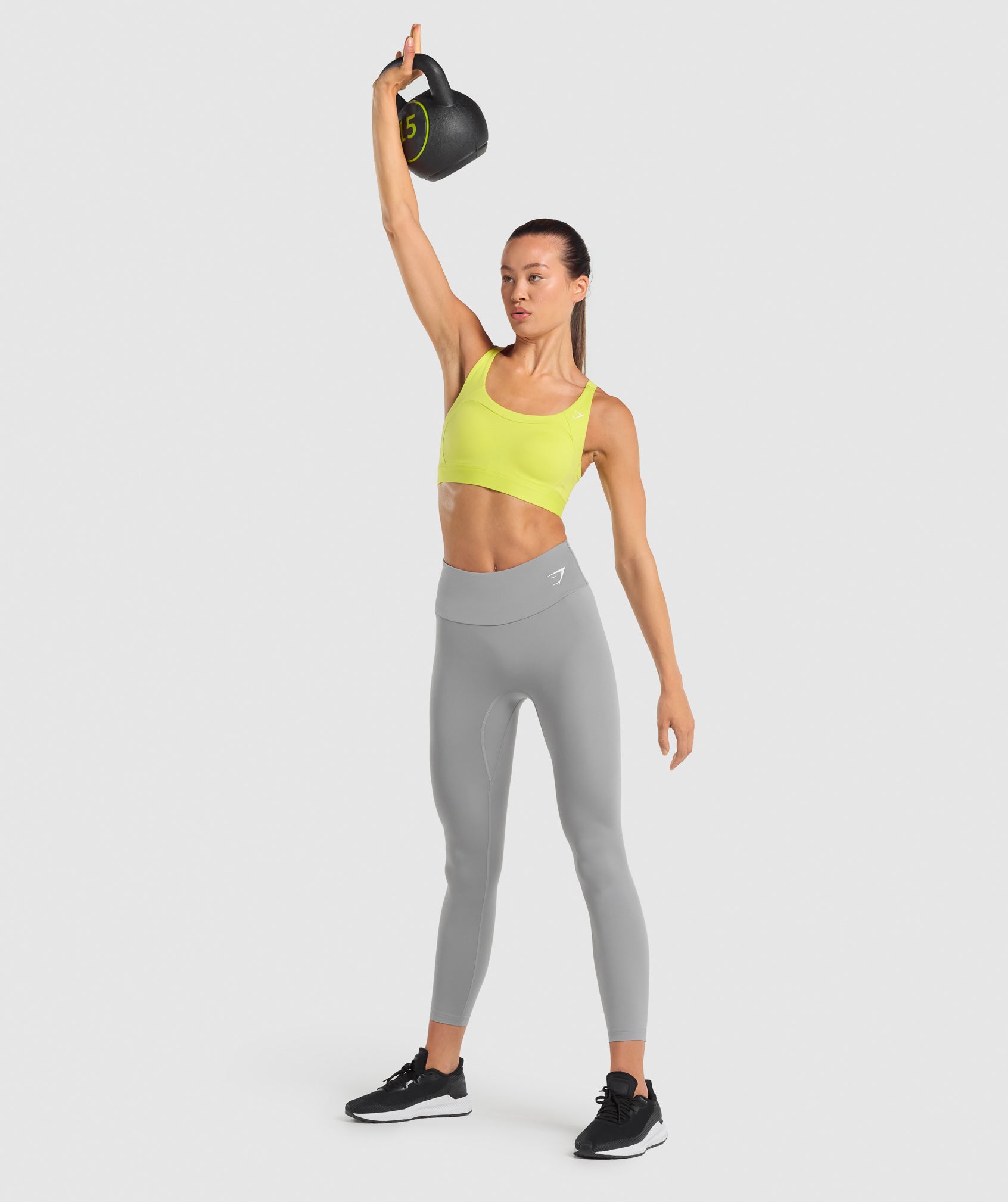 Yellow Women's Gymshark Racer Back Sports Bra | GNXJDY-261