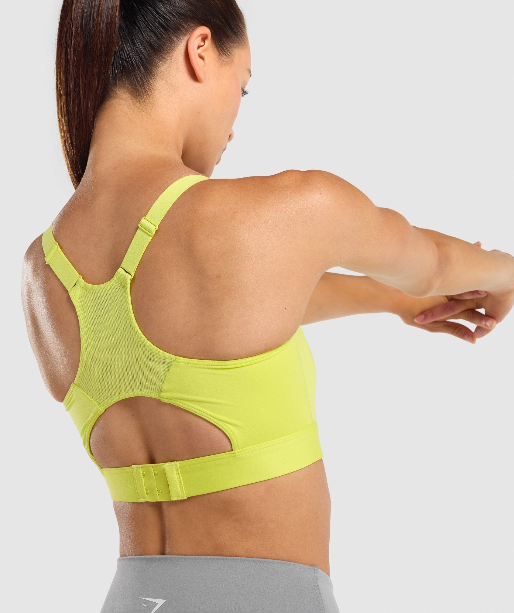 Yellow Women's Gymshark Racer Back Sports Bra | GNXJDY-261