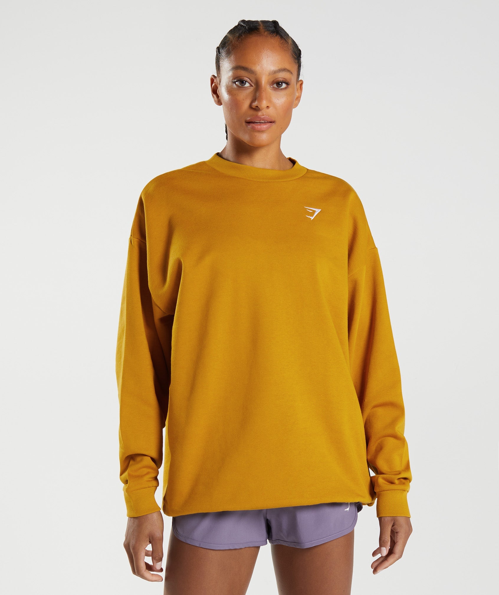 Yellow Women\'s Gymshark Training Oversized Sweatshirts | EZGVPX-765